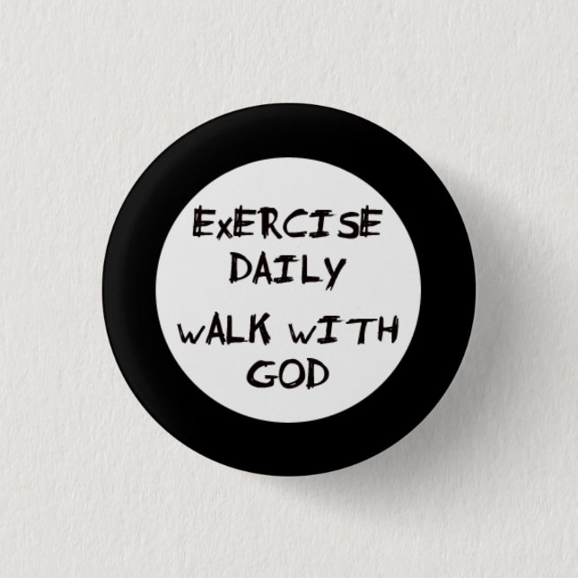 Badge Rond 2,50 Cm Promenade avec Dieu (Devant)