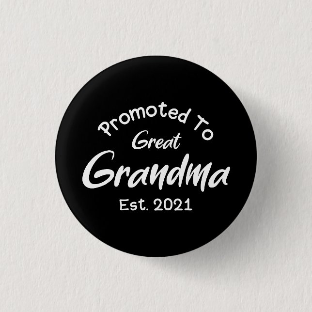 Badge Rond 2,50 Cm Promu À Great Grand-mère Est 2021 (Devant)