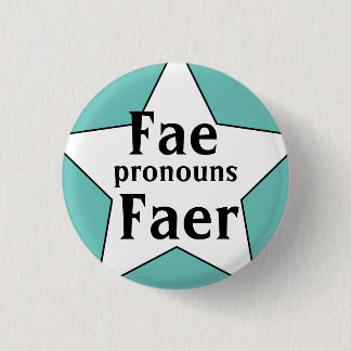 Badge Rond 2,50 Cm Pronoms Starry Fae Faer