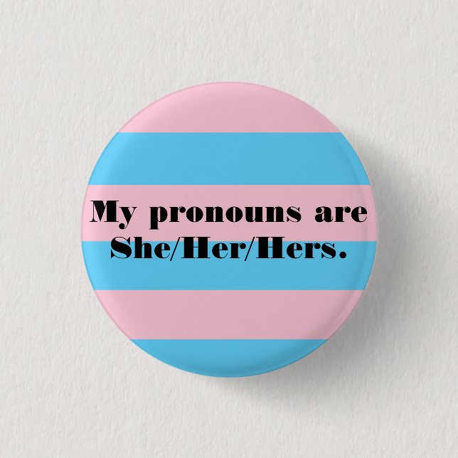Badge Rond 2,50 Cm Pronounounouns Pin - Elle (Devant)