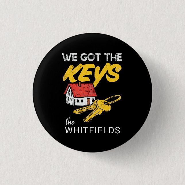 Badge Rond 2,50 Cm Propriétaires de nouvelles maisons personnalisées  (Devant)