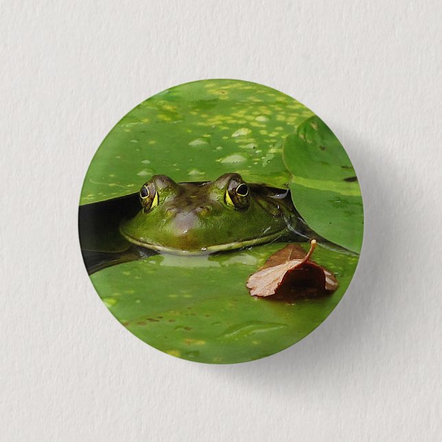 Badge Rond 2,50 Cm Protections de grenouille et de lis (Devant)