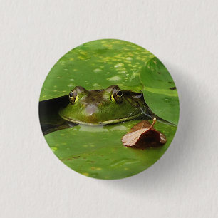 Badge Rond 2,50 Cm Protections de grenouille et de lis