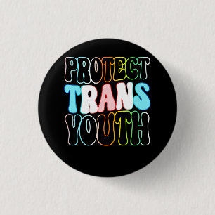 Badge Rond 2,50 Cm Protéger les jeunes transgenres transgenres LGBT L