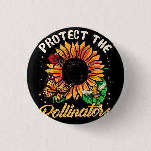 Badge Rond 2,50 Cm Protéger les pollinisateurs Sauver les abeilles mi