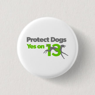 Badge Rond 2,50 Cm Protégez le petit bouton de chiens