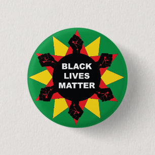 Badge Rond 2,50 Cm Protest Hex Sign Black Lives Matter Button
