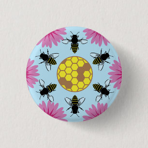 Badge Rond 2,50 Cm Protest Hex Sign Save The Bees