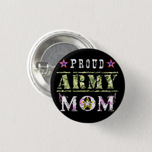 Badge Rond 2,50 Cm Proud Army Mom