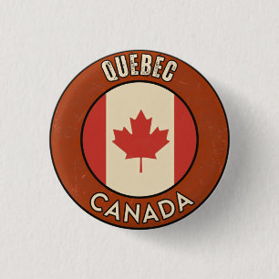 Badge Rond 2,50 Cm Province de Québec Canada