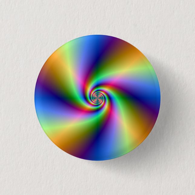 Badge Rond 2,50 Cm Psychedelic Four Wind Spiral Button (Devant)
