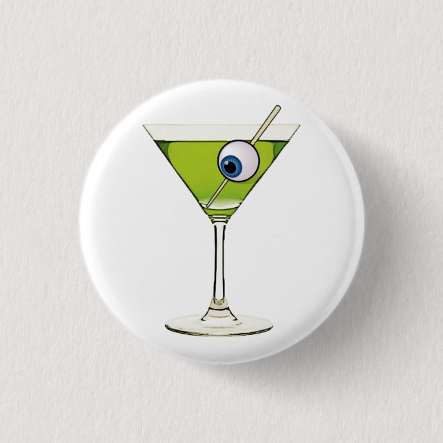 Badge Rond 2,50 Cm Psychobilly Martini (Devant)