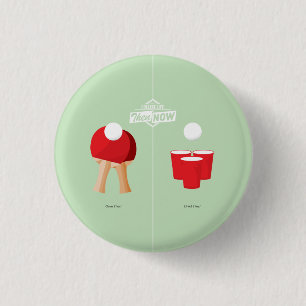 Badge Rond 2,50 Cm Puis et maintenant : Ping-pong