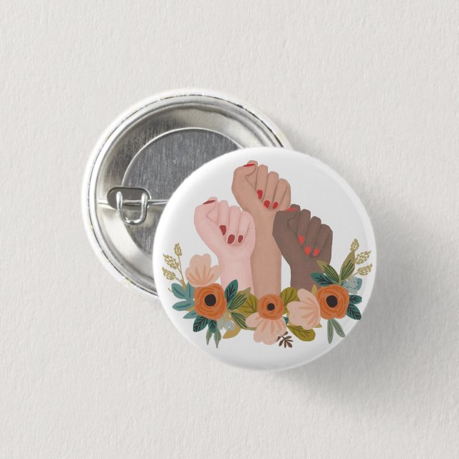 Badge Rond 2,50 Cm Puissance des filles (Devant & derrière)