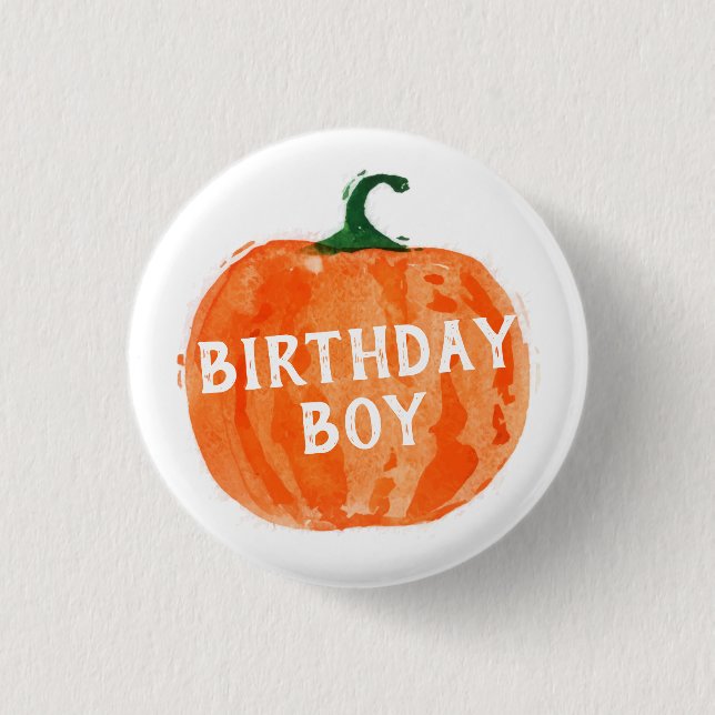 Badge Rond 2,50 Cm Pumpkin Birthday Button (Devant)