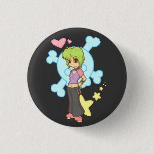 Badge Rond 2,50 Cm Punk en pastel