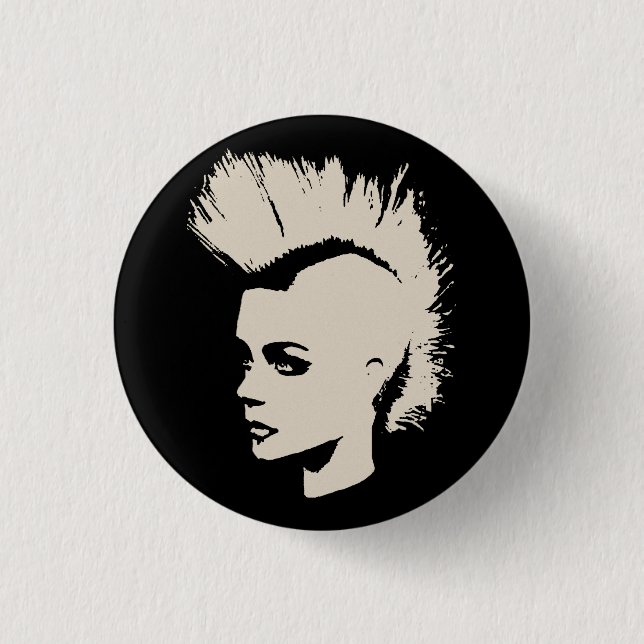 Badge Rond 2,50 Cm Punk Girl (Devant)