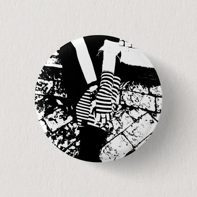 Badge Rond 2,50 Cm punk hearted (Devant)