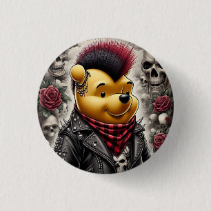 Badge Rond 2,50 Cm Punk Winnie l'Ooh 1