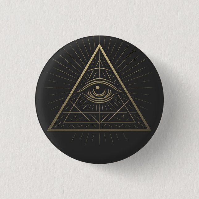 Badge Rond 2,50 Cm Pyramide mystique — L'oeil de la Providence (Devant)