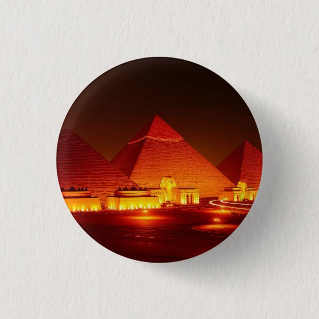 Badge Rond 2,50 Cm Pyramides antiques (Devant)