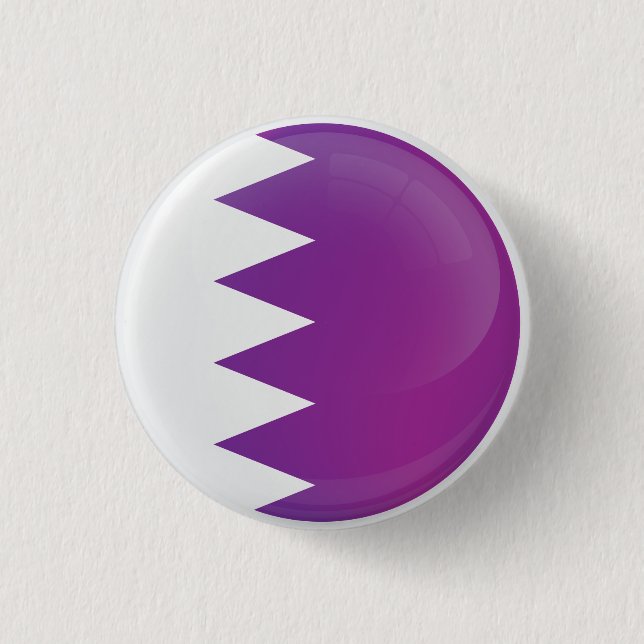 Badge Rond 2,50 Cm Qatar  Round Icon Flag  (Devant)