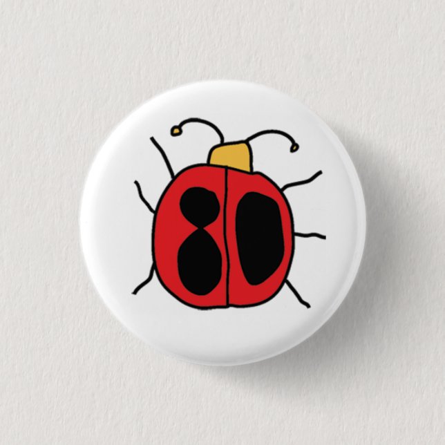 Badge Rond 2,50 Cm quatre-vingts-insecte (Devant)