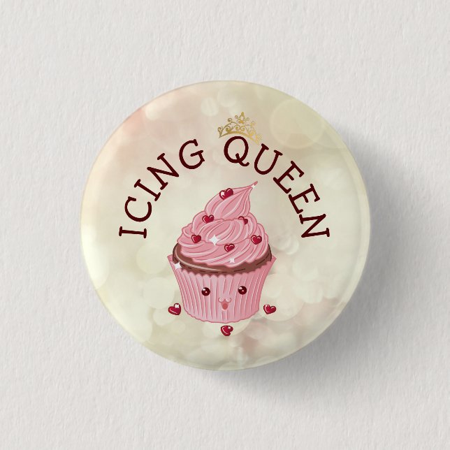 Badge Rond 2,50 Cm Queen Cupcake (Devant)
