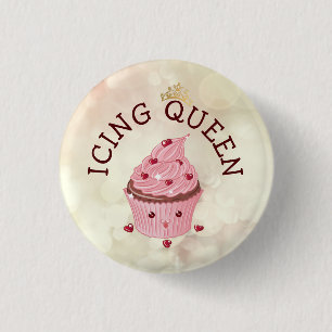 Badge Rond 2,50 Cm Queen Cupcake