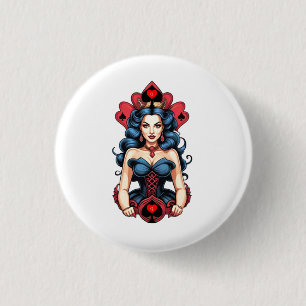 Badge Rond 2,50 Cm Queen of Spades Thunder_Cove
