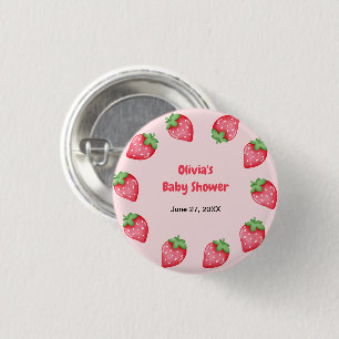 Badge Rond 2,50 Cm Quelqu'un de Berry Sweet Strawberry Baby Shower Fa