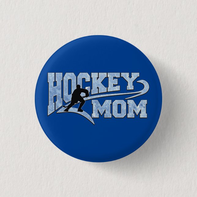 Badge Rond 2,50 Cm Queue de sport Maman de hockey (Devant)