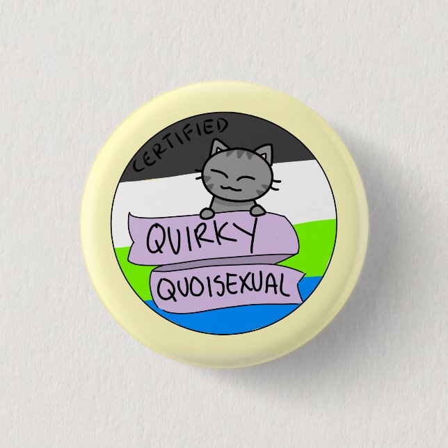 Badge Rond 2,50 Cm Quoisexual original (Devant)