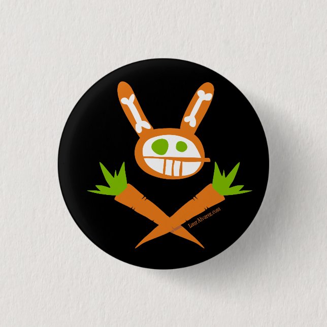 Badge Rond 2,50 Cm RabbitSkullconWEB (Devant)
