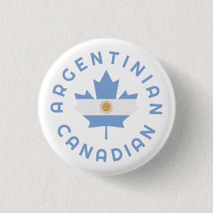Badge Rond 2,50 Cm Racines argentines canadiennes