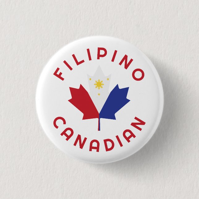 Badge Rond 2,50 Cm Racines canadiennes des Philippines (Devant)