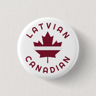Badge Rond 2,50 Cm Racines canadiennes lettones
