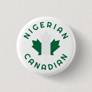 Badge Rond 2,50 Cm Racines canadiennes nigérianes