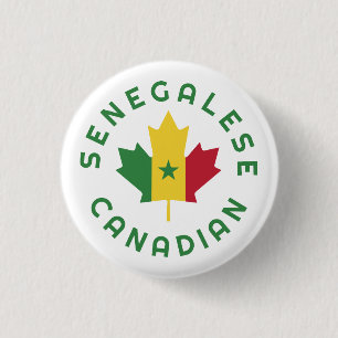 Badge Rond 2,50 Cm Racines canadiennes sénégalaises