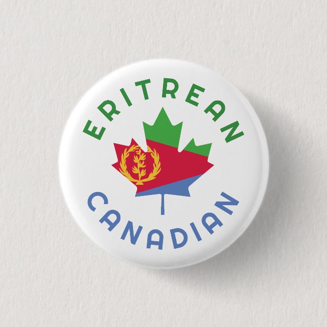 Badge Rond 2,50 Cm Racines érythréennes canadiennes (Devant)