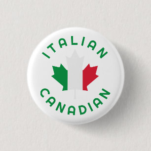 Badge Rond 2,50 Cm Racines italiennes canadiennes