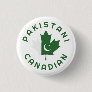 Badge Rond 2,50 Cm Racines pakistanaises canadiennes