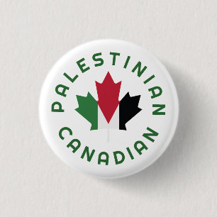 Badge Rond 2,50 Cm Racines palestiniennes canadiennes