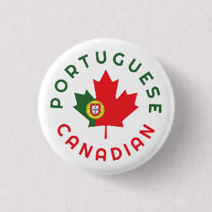 Badge Rond 2,50 Cm Racines portugaises canadiennes