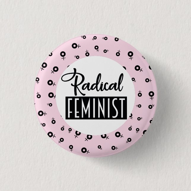 Badge Rond 2,50 Cm Radical féministe (Devant)