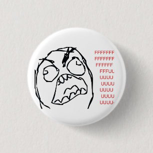 Badge Rond 2,50 Cm Rage Troll