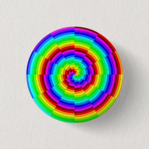 Badge Rond 2,50 Cm Rainbow Spiral par Kenneth Yoncich