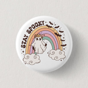 Badge Rond 2,50 Cm Rainbow Stay Éffrayant
