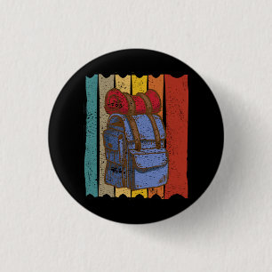 Badge Rond 2,50 Cm Randonnée - Rétro sac à dos Randonnée