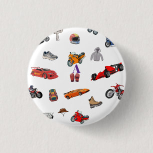 Badge Rond 2,50 Cm Raquette de Ping Pong à motif de sport mécanique p
